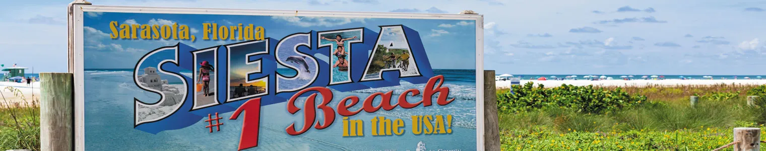 sarasota beach sign