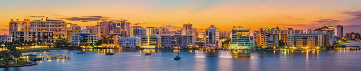 sarasota florida evening time view of the city